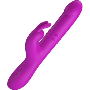 Vibrator Iepure cu Rotație și Împingere Pretty Love Reese Violet – Multi-Funcții, Impermeabil, USB - Img 3