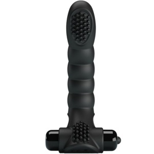 Vibrator pentru deget Pretty Love Alexander din silicon, 10 moduri de vibrație, Negru - Img 2