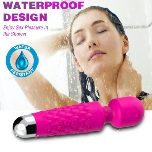 Aparat de Masaj Magic Wand cu Cap Super Flexibil Armony Postman – Fucsia, 9 Vibrații, Impermeabil, USB - Img 3