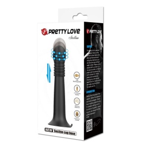 Aparat de masaj rotativ și de împingere Pretty Love Stella din silicon, cu ventuză, reîncărcabil USB, Negru - Img 7