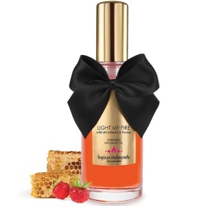 Bijoux Indiscrets – Ulei de Masaj cu Efect de Încălzire și Aromă de Căpșuni, 100 ml