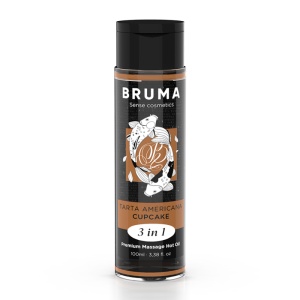 BRUMA – Ulei de Masaj Premium 3 în 1 cu Efect de Încălzire și Aromă de Cupcake, 100 ml