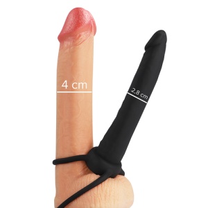Dildo Anal COBI ONYX cu Inel pentru Penis și Testicul – Silicon Super Moale 13,5 cm - Img 4