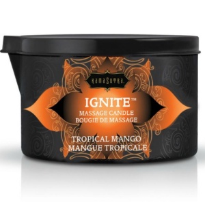 Kamasutra – Lumânare de Masaj „Tropical Mango”: Ulei Hrănitor (170g, cu linguriță inclusă) - Img 2
