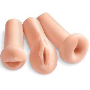 Kit cu 3 masturbatoare masculine – (Gură, Vagin, Anus) - Img 1