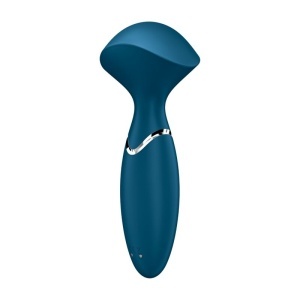 Mini Baghetă Masaj Satisfyer Mini Wand-er Albastru – 12 Vibrații, Impermeabil IPX7, USB - Img 4