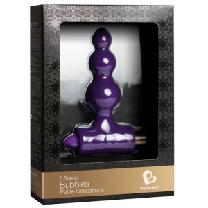 Mini-Vibrator Anal cu Mărgele Progresive Petite Bubbles – Silicon Fin, 7 Moduri de Vibrație și Bază Ergonomică (Liliac) - Img 2