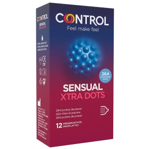 Prezervative Texturate Control Xtra Dots – Pachet 12 bucăți
