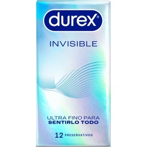 Prezervative Ultra-Subțiri Durex Invisible Regular – Pachet 12 bucăți