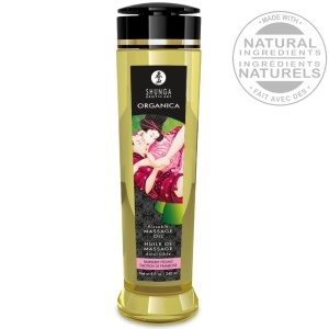 Shunga – Ulei de Masaj Organic, Aromă de Zmeură, 240 ml - Img 2