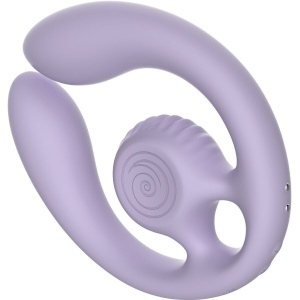 Stimulator Dublu pentru Cupluri Snail Vibe Gizi Duo cu Telecomandă – Liliac, 3 Motoare, IPX, USB Magnetic - Img 4