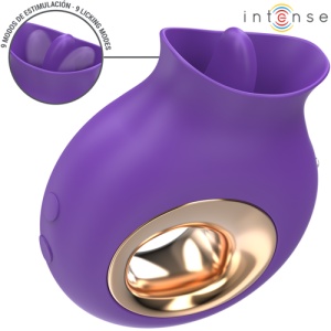 Stimulator Reîncărcabil cu 9 Vibrații și 9 Oscilații - INTENSE TULI Mov
