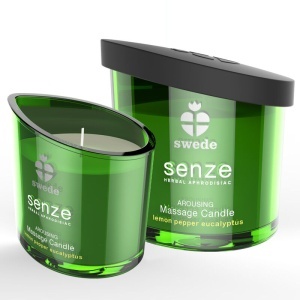 Swede – Lumânare de Masaj „Senze Excitantă” (Lămâie, Piper & Eucalipt): Ulei Hrănitor, 50 ml