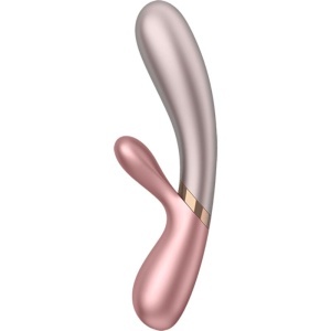 Vibrator cu Funcție de Încălzire și Control prin Aplicație Satisfyer Hot Lover Roz și Bej – 2 Motoare, IPX7, Garanție 15 Ani - Img 2