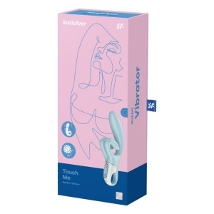 Vibrator Iepure cu Tehnologie Air Pulse Satisfyer Touch Me Albastru – 3 Motoare, IPX7, USB, Garanție 15 Ani - Img 5