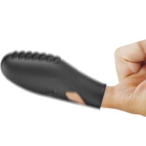 Vibrator pentru deget din silicon negru