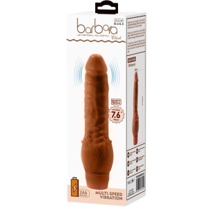 Vibrator Realistic Barbara 19.5 cm Mulatto - Img 6