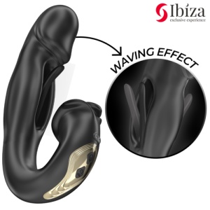 Vibrator Reîncărcabil cu Efect de Mișcare și 2 Motoare - IBIZA Rose - Img 4