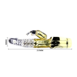 Vibrator Rotativ Tip Iepuraș Rabbit Gold Prince – Stimulare Duală cu Bile Metalice - Img 5