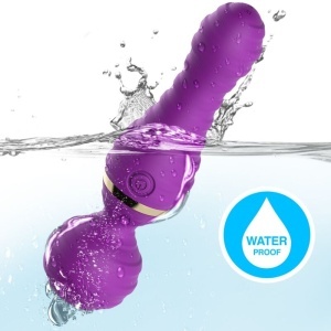 Aparat de Masaj Magic Wand Compact Armony Freedo – Mov, 9 Vibrații, Impermeabil, USB - Img 3