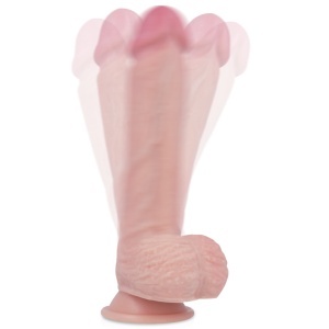 Dildo realist Hawk din silicon lichid, cu rotație și 10 moduri de vibrație (22 cm) - Img 2