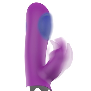 Fun Function - Vibrator Iepuraș Combi Double Tapping cu dublă stimulare, cadou lubrifiant - Img 2