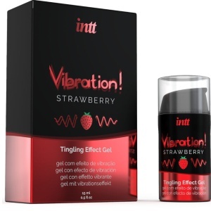 INTT Vibration – Gel Stimulant cu Efect Vibrant (Aromă de Căpșuni, 15 ml) - Img 2