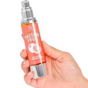 Lubrifiant și Ulei de Masaj 2 în 1 SecretPlay – Aromă Fructul Pasiunii, Efect Termic, 50 ml - Img 3