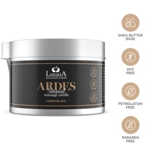 Lumânare de Masaj cu Ciocolată – Aromă Senzuală (Bază de Unt de Shea Premium) - Img 2