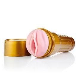 Masturbator pentru Control și Rezistență FLESHLIGHT STU Pink Lady – Carcasă Aurie - Img 2