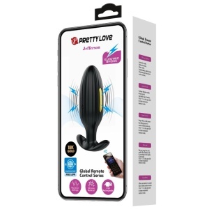 Plug Anal cu Electroșocuri și Vibrații Jefferson E-Stim – Silicon Premium, Control prin Aplicație și Conector la 90 de Grade (Negru) - Img 8