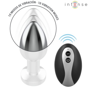 Plug Anal Vibrant din Metal cu Lumini LED și Telecomandă Intense – Mărimea M (8.9 cm) - Img 5