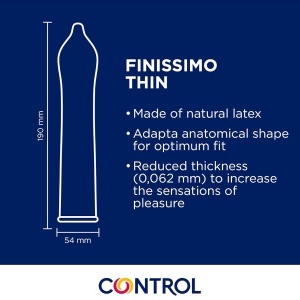 Prezervative Ultra-Subțiri Anatomice Control Finissimo Senso Box – Pachet Gigant 144 bucăți - Img 2