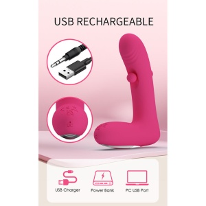 Vibrator din Silicon Pretty Love Duden Roz – 12 Moduri de Vibrație și 3 Trepte de Balansare - Img 6
