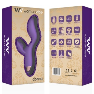 Vibrator Dublu Reîncărcabil din Silicon cu Stimulator Clitoridian (10 Moduri, Submersibil, 18.8 cm) - Img 5