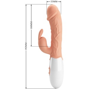 Vibrator iepuraș din silicon culoarea pielii - Img 5