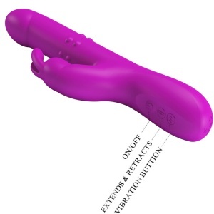 Vibrator Iepure cu Rotație și Împingere Pretty Love Reese Violet – Multi-Funcții, Impermeabil, USB - Img 7