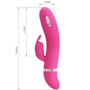 Vibrator Iepure cu Stimulare Flirtation – 7 Vibrații, Funcție Șoc, Silicon Moale - Img 5