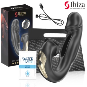 Vibrator Reîncărcabil cu Efect de Mișcare și 2 Motoare - IBIZA Rose