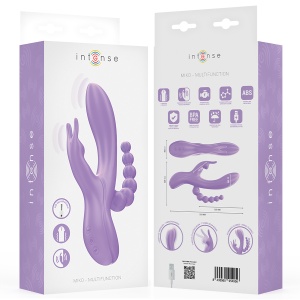 Vibrator Triplu Miko Rabbit & Stimulator & Anal, 7 Vibrații, Mov - Img 7