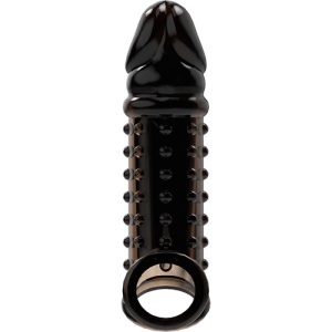 Extensie și Teacă Penis V11 Neagră – Texturată, Flexibilă și Ajustabilă - Img 4