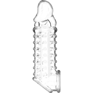 Extensie și Teacă Penis V11 Transparentă – Texturată, Flexibilă și Ajustabilă - Img 4