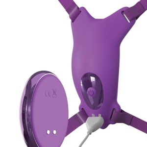 Ham Vibrator cu Telecomandă Wireless Ultimate Butterfly – Mov, 10 Moduri, Curele Reglabile, USB - Img 3