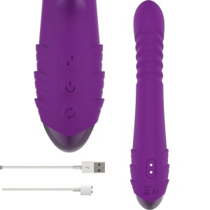 INTENSE - Vibrator Iggy Multifuncțional Reîncărcabil Up & Down cu Stimulator Clitoral, Mov - Img 3
