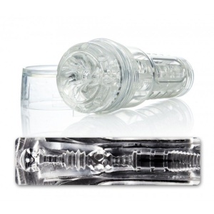 Masturbator Compact FLESHLIGHT GO TORQUE ICE – Carcasă Transparentă - Img 2