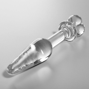 Plug Anal din Sticlă Borosilicată Ibiza Nebula – Model 7 Transparent/Roz, Lungime Generoasă și Jocuri Termice (13.5 cm) - Img 7