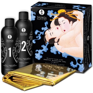 Shunga – Kit Masaj Erotic Corp-la-Corp: Ediție „Oriental” (Fructe Exotice), 4L