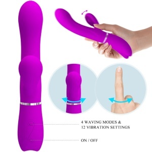 Vibrator Clitoridian cu Lins și Mișcare Pretty Love Violet – 12 Vibrații, 4 Moduri, USB - Img 5