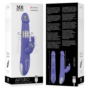 Vibrator cu Rotație și Mărgele Articulate Arturo cu Telecomandă Ceas Watchme - Negru, IPX6, USB - Img 6