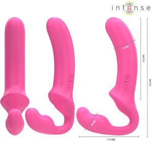 Vibrator Dublu „Amy” cu Telecomandă (Roz, 20 cm, 10 Trepte de Vibrație, USB) - Img 3